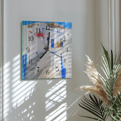Quadrato orologio da parete Santorini