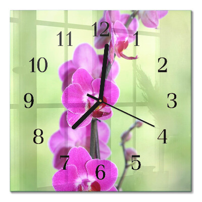 Orologio quadrato Orchidea
