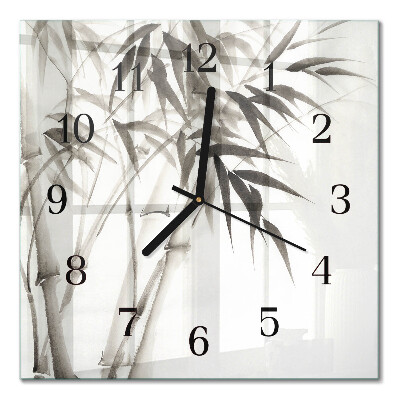 Orologio quadrato in vetro Bambù