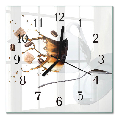 Quadrato orologio da parete Tazza