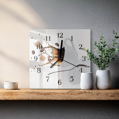 Quadrato orologio da parete Tazza