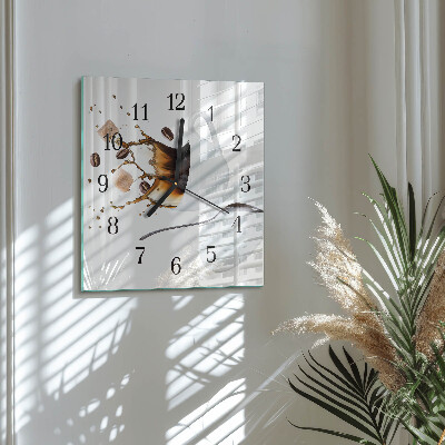 Quadrato orologio da parete Tazza