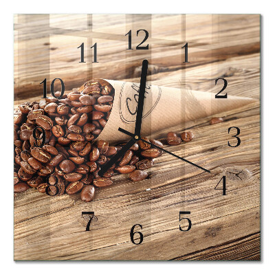 Orologio quadrato Chicchi di caffè