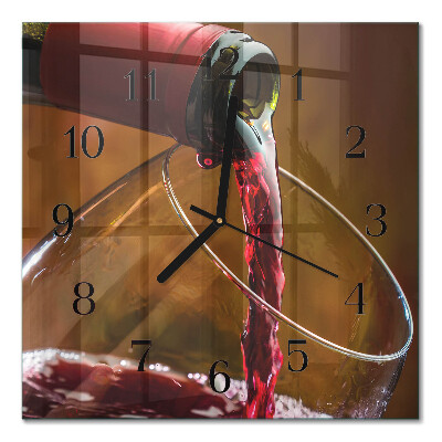Orologio quadrato in vetro Vino