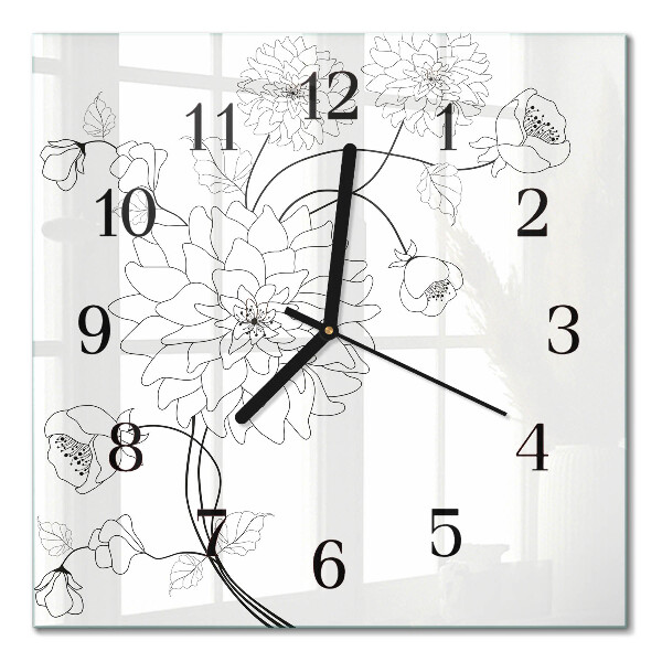 Quadrato orologio in vetro decorativo Mobili