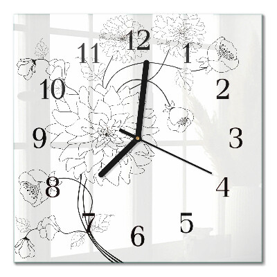 Quadrato orologio in vetro decorativo Mobili