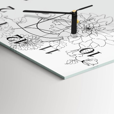Quadrato orologio in vetro decorativo Mobili