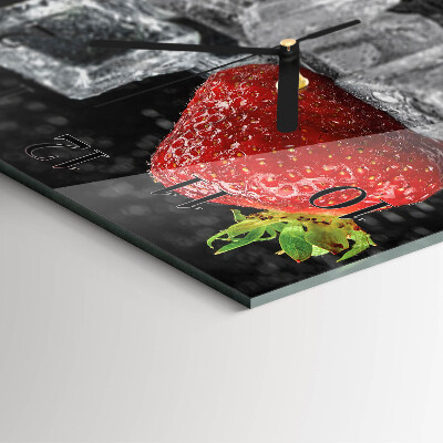 Orologio quadrato in vetro Gelato alla fragola