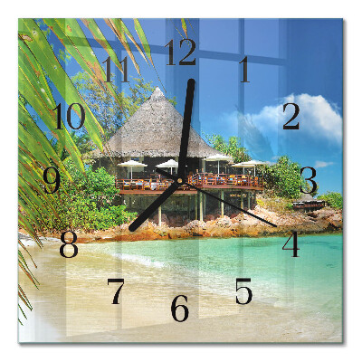 Quadrato orologio da parete Isola