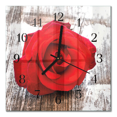 Orologio quadrato in vetro Rosa