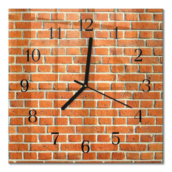 Quadrato orologio da parete Mattone
