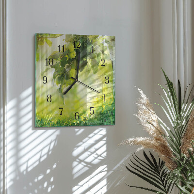 Quadrato orologio in vetro decorativo Melo