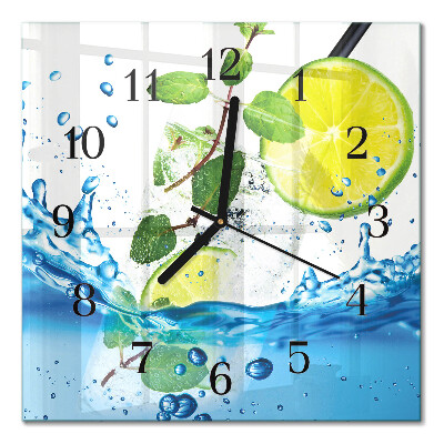 Orologio quadrato Lime e menta