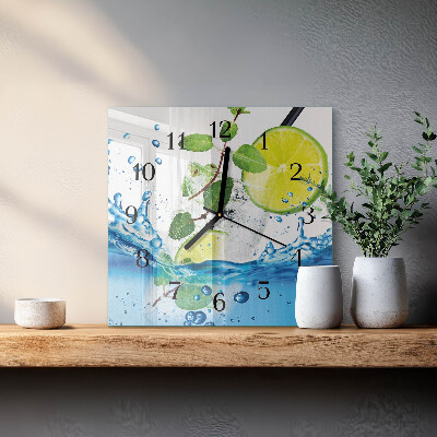 Orologio quadrato Lime e menta