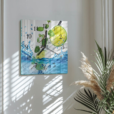 Orologio quadrato Lime e menta