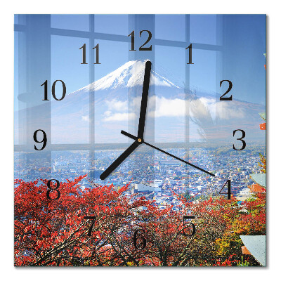 Orologio quadrato in vetro Montagna