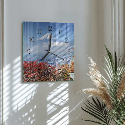 Orologio quadrato in vetro Montagna