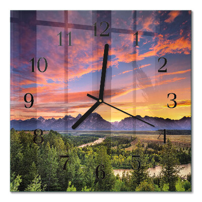 Quadrato orologio da parete Paesaggio