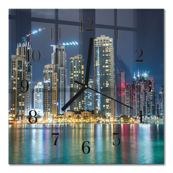 Orologio quadrato Città notturna