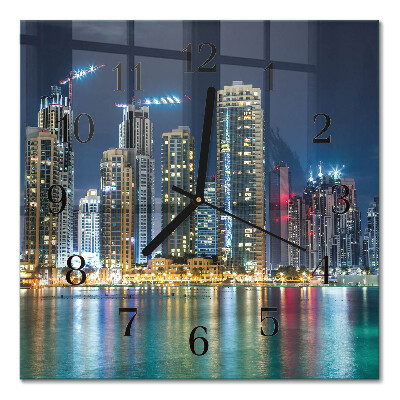 Orologio quadrato Città notturna