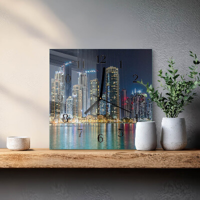 Orologio quadrato Città notturna