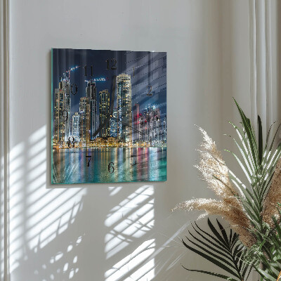 Orologio quadrato Città notturna