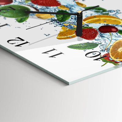Orologio quadrato in vetro Frutta