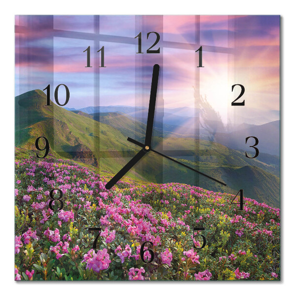 Orologio quadrato in vetro Paesaggio