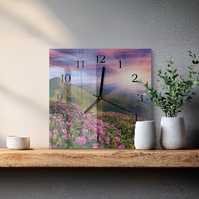 Orologio quadrato in vetro Paesaggio