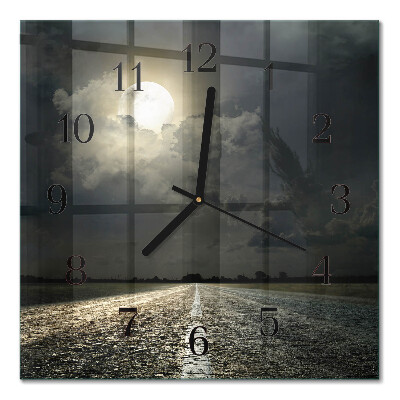 Orologio quadrato in vetro Percorso lunare