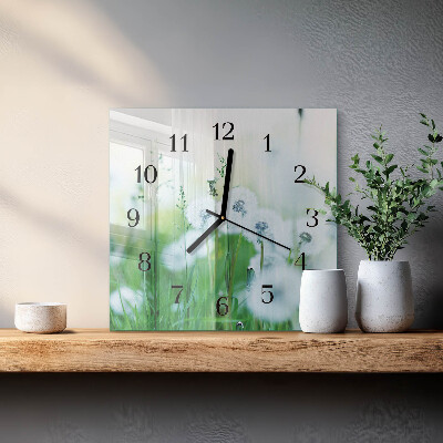 Orologio quadrato in vetro Prato