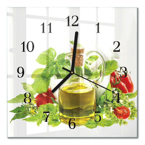 Orologio quadrato Olio di basilico