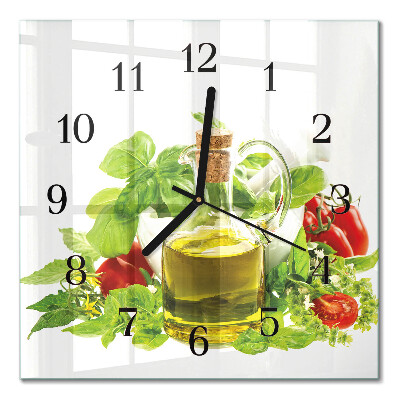 Orologio quadrato Olio di basilico