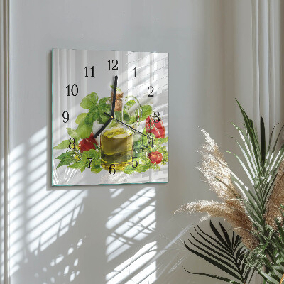 Orologio quadrato Olio di basilico