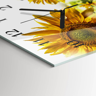 Orologio quadrato in vetro Girasole