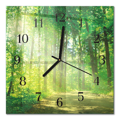 Quadrato orologio da parete Natura della foresta