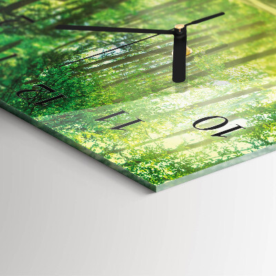 Quadrato orologio da parete Natura della foresta