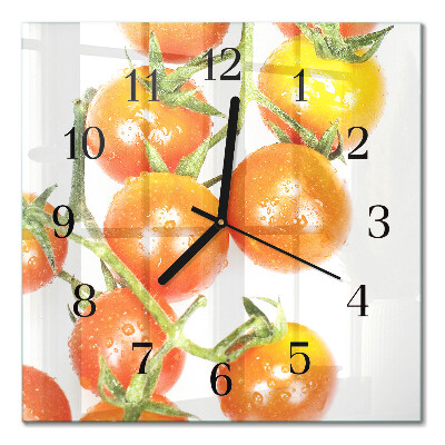 Orologio quadrato in vetro Pomodori