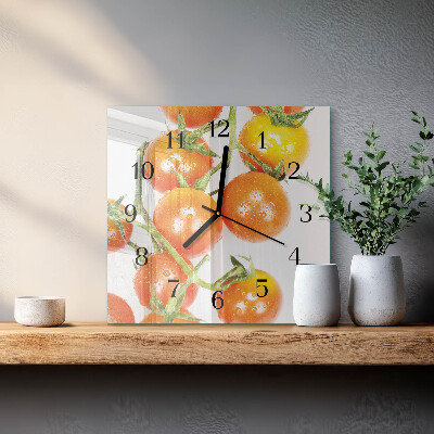 Orologio quadrato in vetro Pomodori