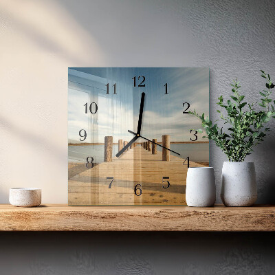 Quadrato orologio da parete Ponte