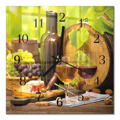 Quadrato orologio da parete Uva per il vino