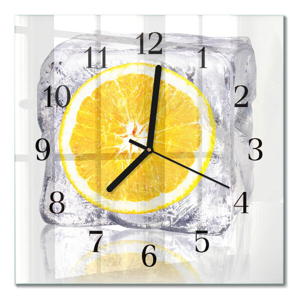 Quadrato orologio da parete Gelato all'arancia