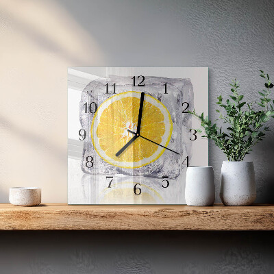 Quadrato orologio da parete Gelato all'arancia