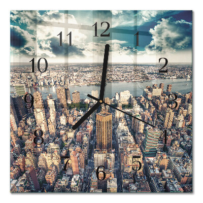 Orologio quadrato in vetro New York