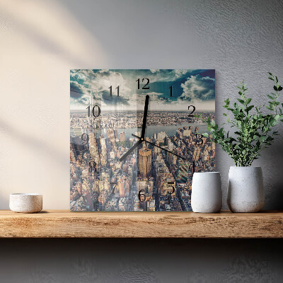 Orologio quadrato in vetro New York