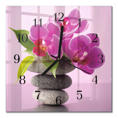 Orologio quadrato Orchidea