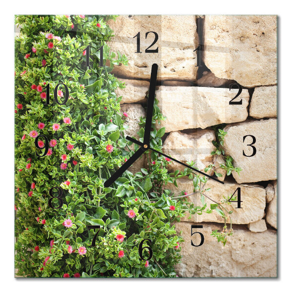 Orologio quadrato in vetro Pietre della natura