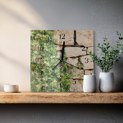 Orologio quadrato in vetro Pietre della natura