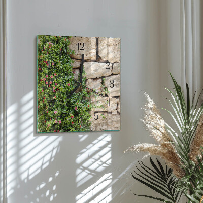 Orologio quadrato in vetro Pietre della natura