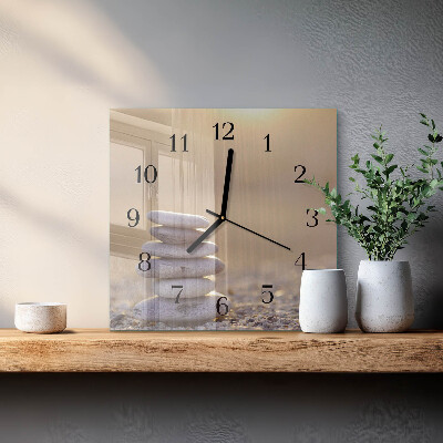Quadrato orologio da parete Pietre